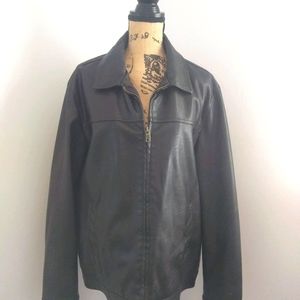 Mens Tommy Hilfiger Leather Look Jacket